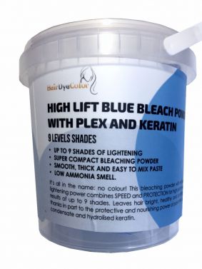 Poudre d'eau de Javel bleue High Lift Hair avec Plex et kératine 9 niveaux