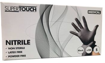 Super Touch Nitrile black Hand Gloves small