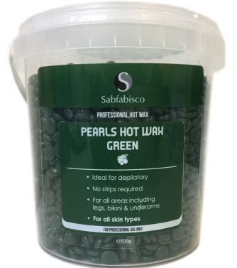  Green hot wax in pearls  no strips 500ml